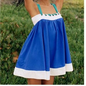 Anthropologie sleeveless cotton whipstich mini dress in size 3x